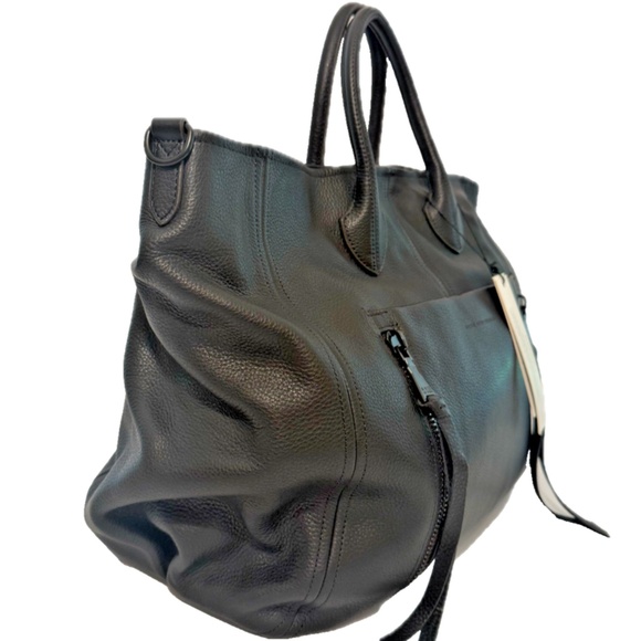 Aimee Kestenberg Let’s Ride Large Convertible Tote Black Leather NWT Dustbag - Picture 5 of 8